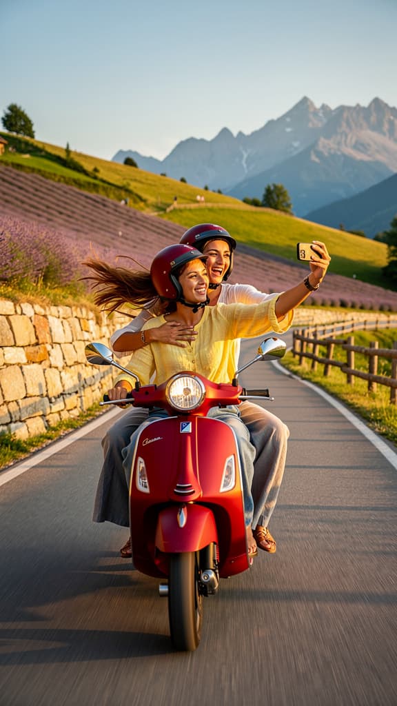 Alpine Scooter Selfie