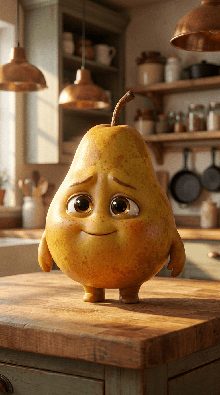 Bashful Fruit Character