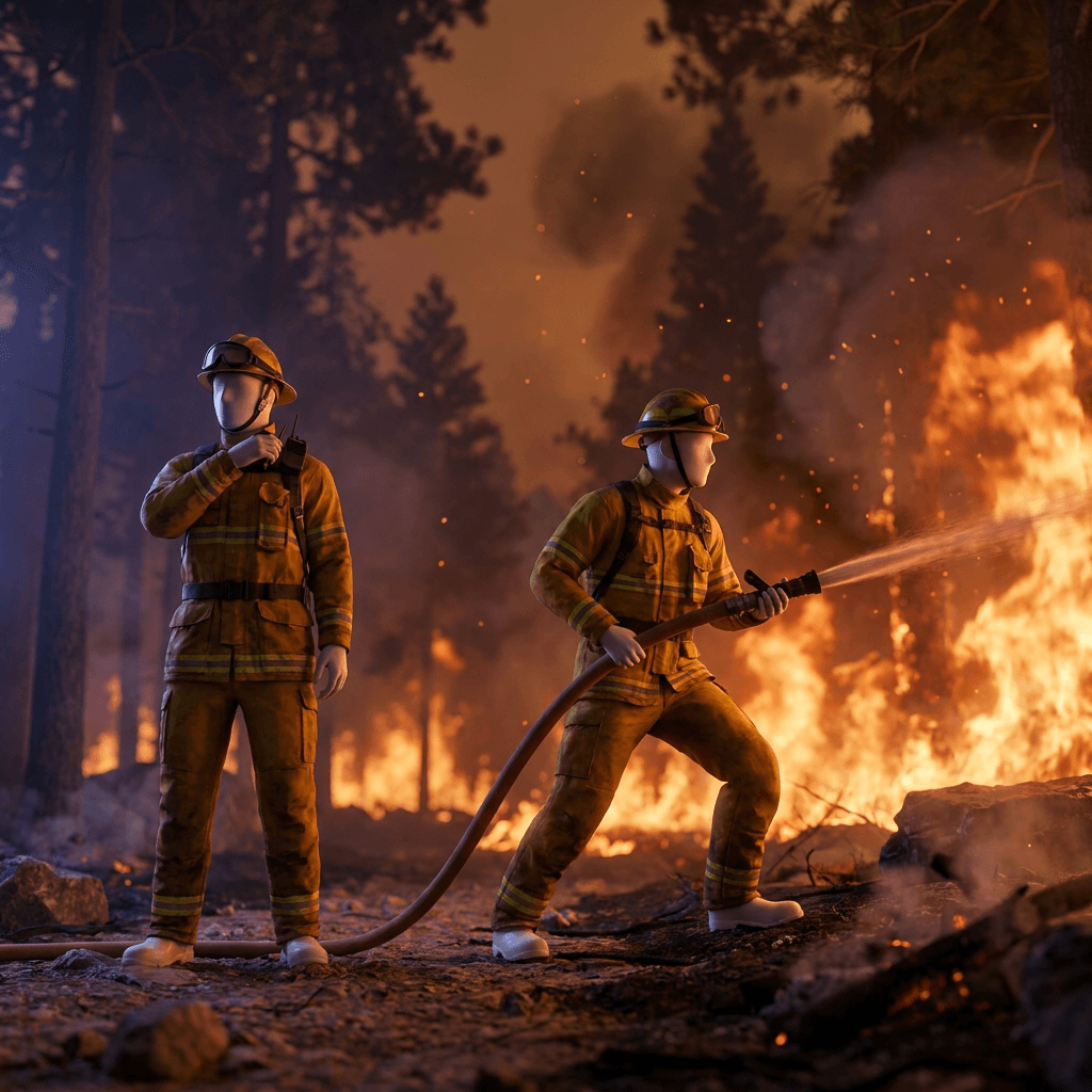 Featureless Forest Firefighters