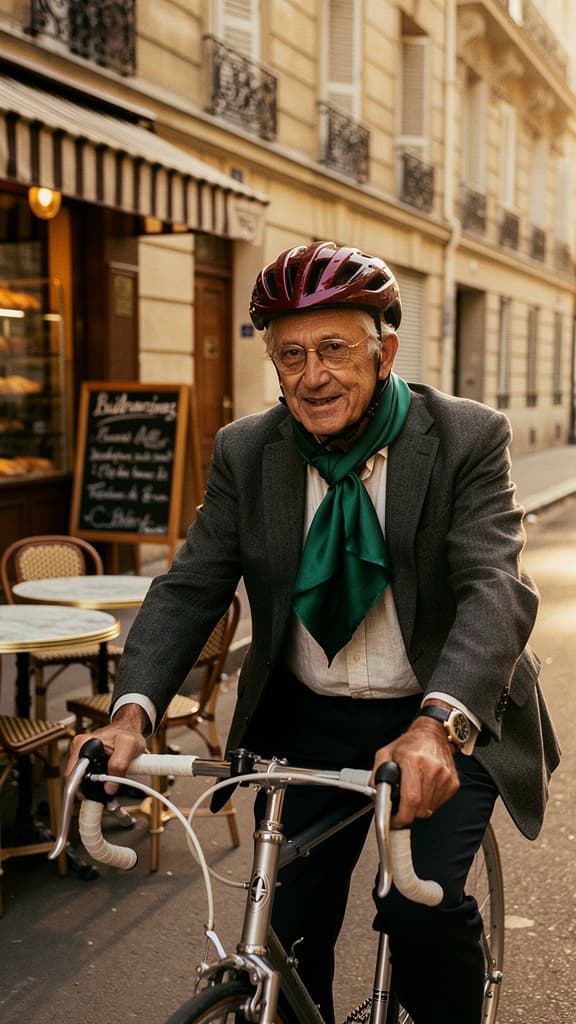 Elegant Cyclist Portrait