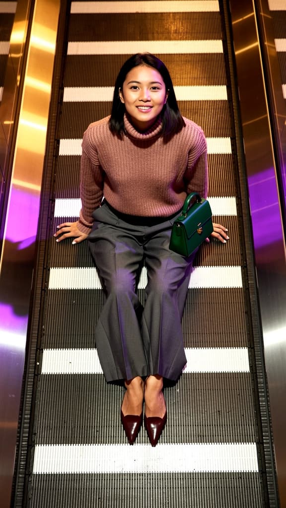 Overhead Escalator Portrait
